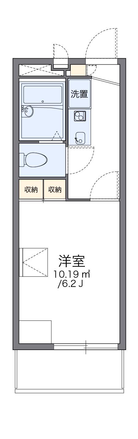 レオパレス シティヴィラ牧の里(1K/1階)の間取り写真