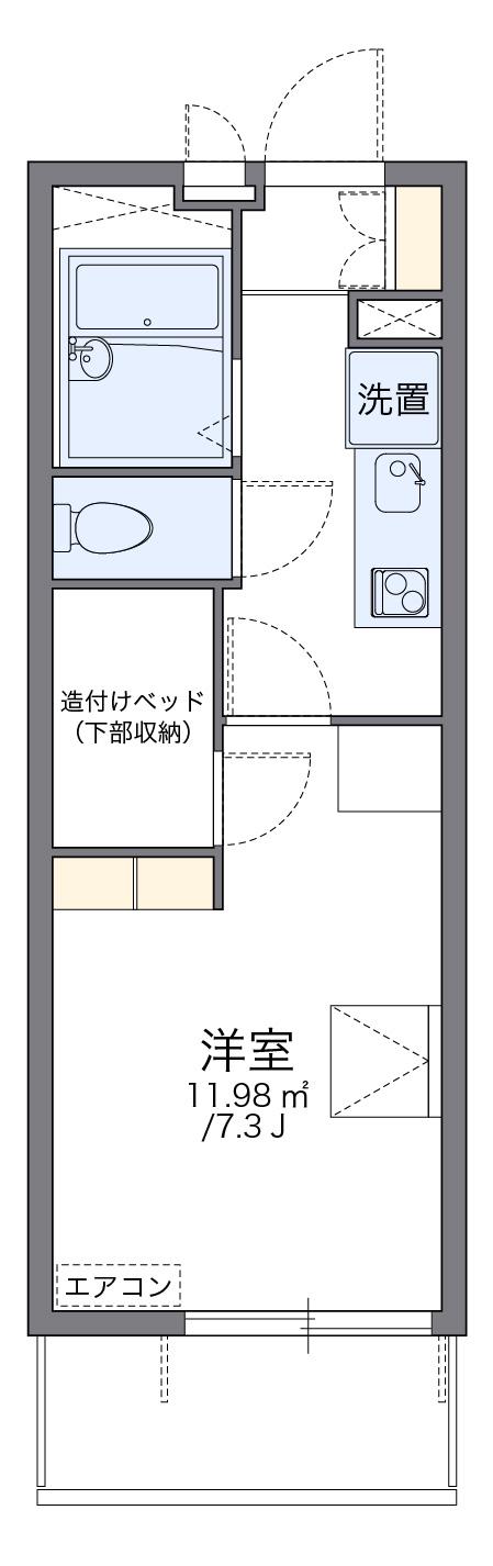 レオパレス高島(1K/2階)の間取り写真