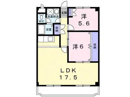 メゾン太田(2LDK/4階)の間取り写真