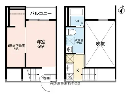 REXZY AOSHI(ワンルーム/1階)の間取り写真