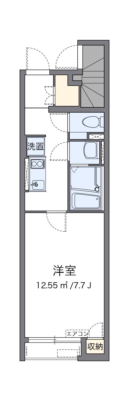 クレイノMIZUNOⅡ(1K/1階)の間取り写真