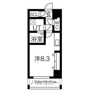レジデンシア泉Ⅱ(ワンルーム/8階)の間取り写真