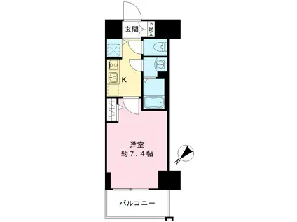 エスリード新栄グランラグジェ(1K/15階)の間取り写真