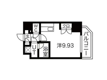 アールズタワー望が丘(ワンルーム/9階)の間取り写真