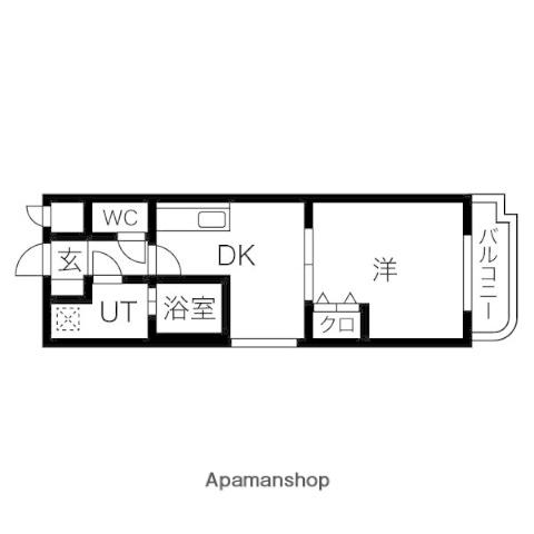サプリーム神田(1DK/2階)の間取り写真