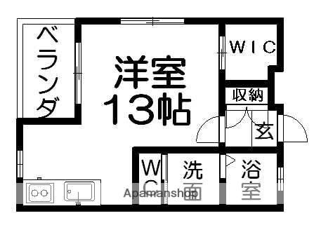 メゾンド銀乃杜Ⅱ(ワンルーム/2階)の間取り写真