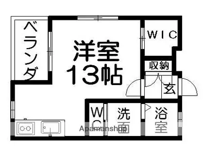 メゾンド銀乃杜Ⅱ(ワンルーム/1階)の間取り写真