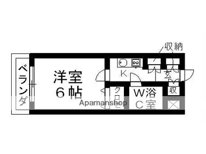 PIA松光ビル(1K/2階)の間取り写真