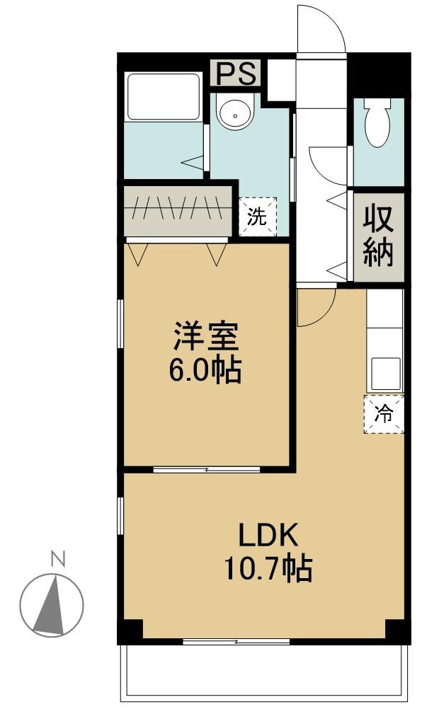 プリミエール里の前(1LDK/3階)の間取り写真