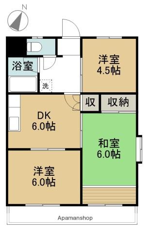 サンハイツ(3DK/3階)の間取り写真
