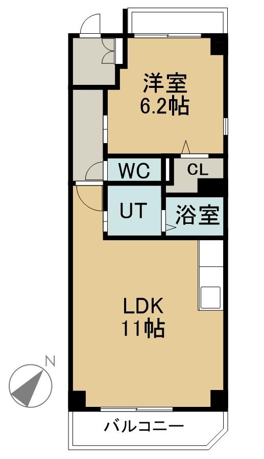 メルベーユHAJIⅢ(1LDK/1階)の間取り写真