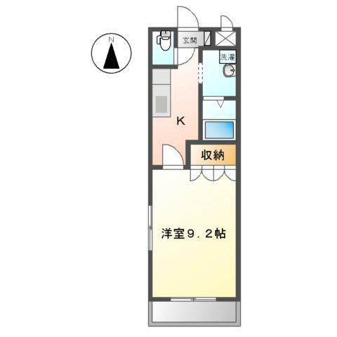 プラッツハウス(1K/1階)の間取り写真
