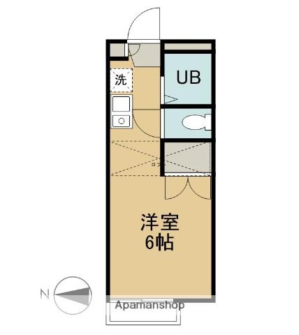 サニーテラス富貴ノ台Ⅱ(ワンルーム/1階)の間取り写真