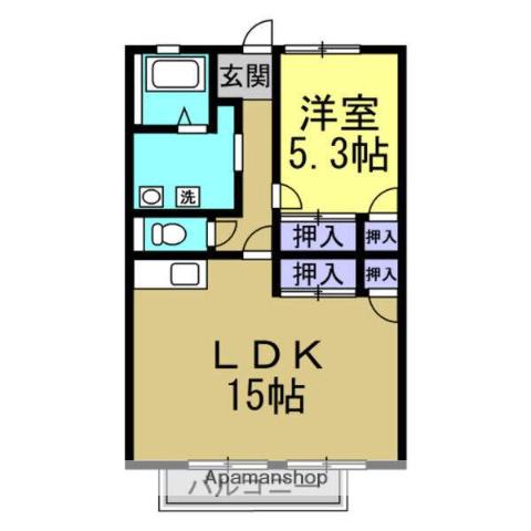 ライフハイツ(1LDK/1階)の間取り写真