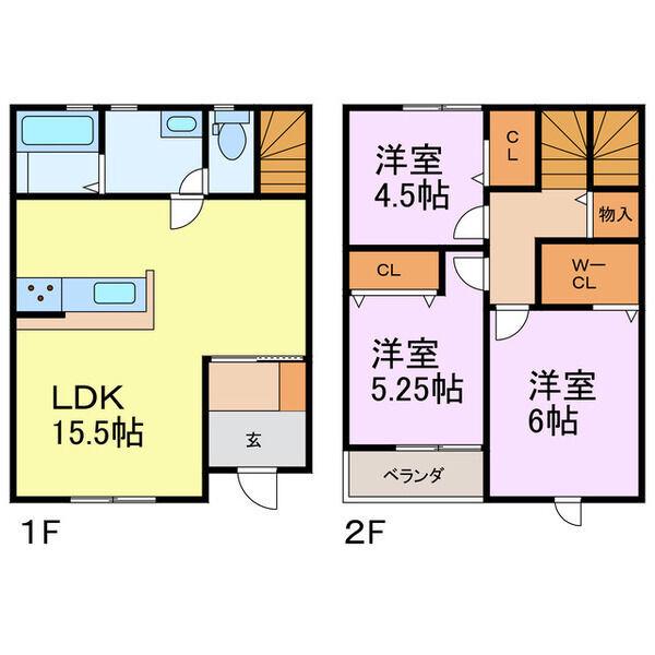 リーブルファイン苅屋町(3LDK)の間取り写真