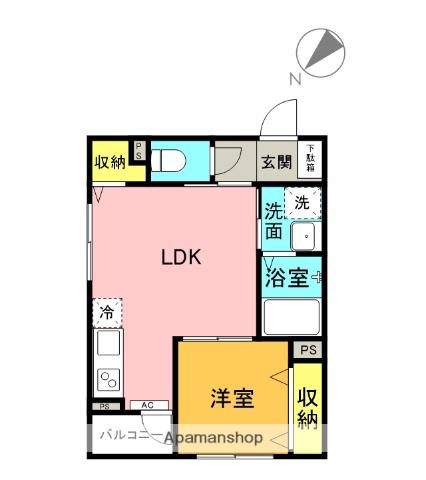 セントラル寺本(1LDK/2階)の間取り写真