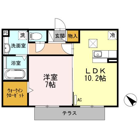 ETERNO(1LDK/1階)の間取り写真
