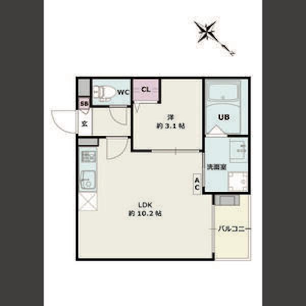 JACK YAWATAⅢ(1LDK/3階)の間取り写真