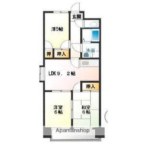 SDスクエアⅡ(3DK/4階)の間取り写真