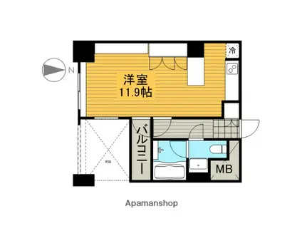 ドゥーエ大須(ワンルーム/6階)の間取り写真