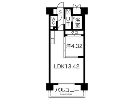 GRANDUKE新栄LUNO(1LDK/10階)の間取り写真