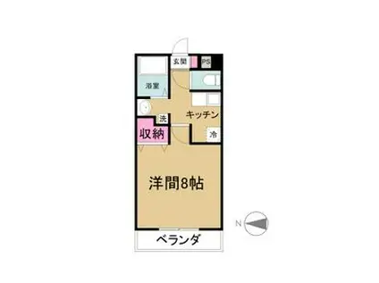 キャノンピア鶴舞(1K/4階)の間取り写真
