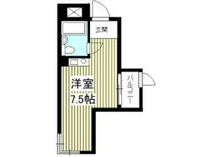 ラフィネ新栄(ワンルーム/3階)の間取り写真