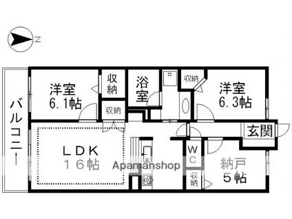 リエトコート丸の内(2SLDK/13階)の間取り写真