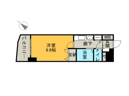 プレサンス千種駅前ネオステージ(1K/6階)の間取り写真