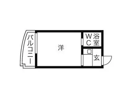 ドール本願寺(ワンルーム/1階)の間取り写真