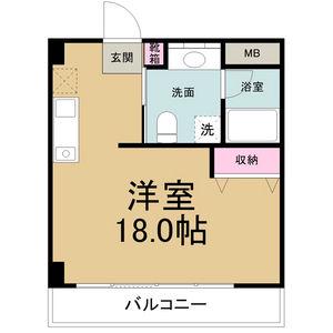RAFFLE SHINSAKAE(ワンルーム/2階)の間取り写真