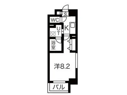 エルスタンザ千代田(1K/7階)の間取り写真