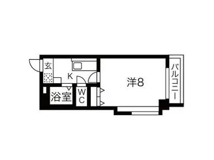KOU YOU春岡(1K/2階)の間取り写真