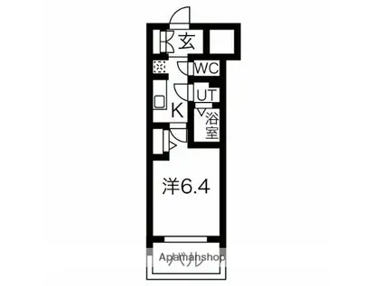 メイクス鶴舞Ⅱ(1K/9階)の間取り写真