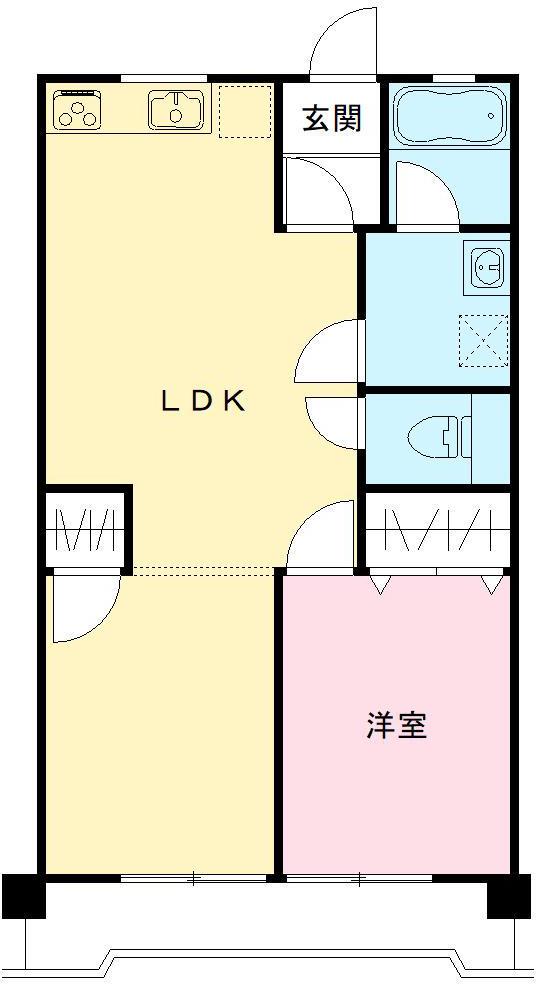 メゾンハヤシ(2LDK/2階)の間取り写真
