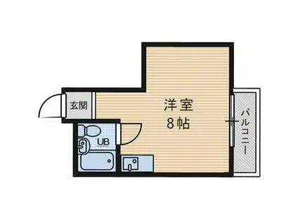 ツインズフラットN棟(ワンルーム/2階)の間取り写真