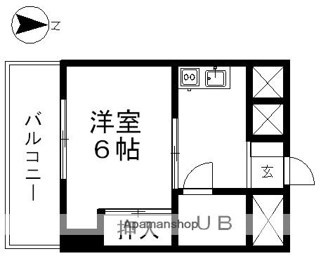 チサンマンション桜通久屋(1K/6階)の間取り写真