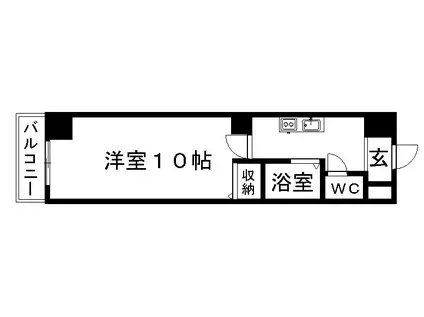 ITOH弐番館(1K/3階)の間取り写真