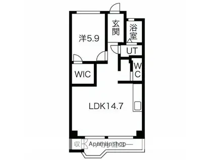 マンション中村(1LDK/4階)の間取り写真