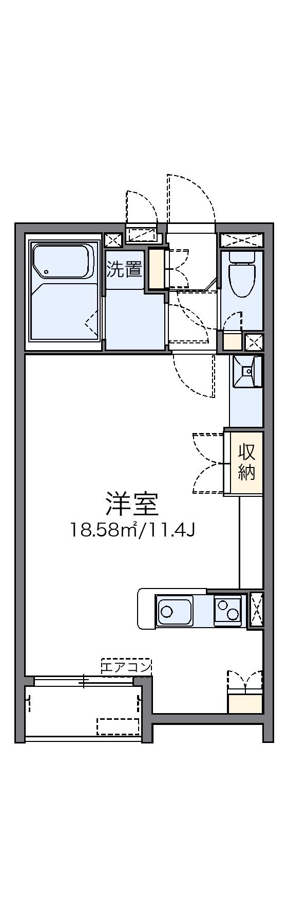 レオネクスト明和(ワンルーム/2階)の間取り写真