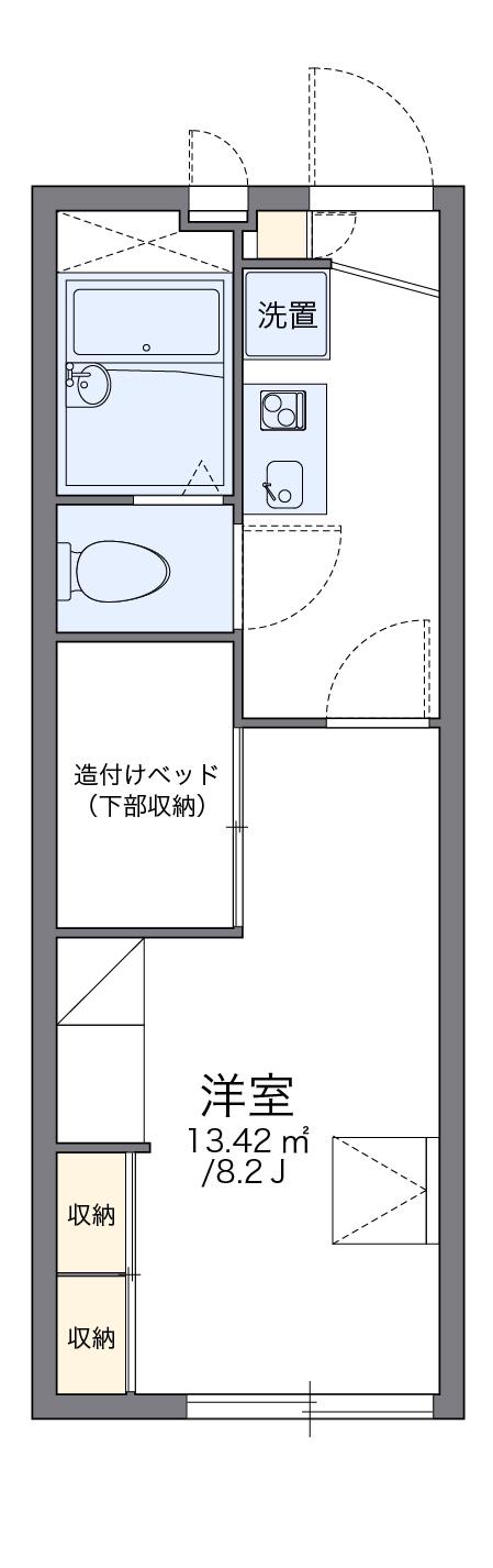 レオパレスHAPPINESS(1K/2階)の間取り写真