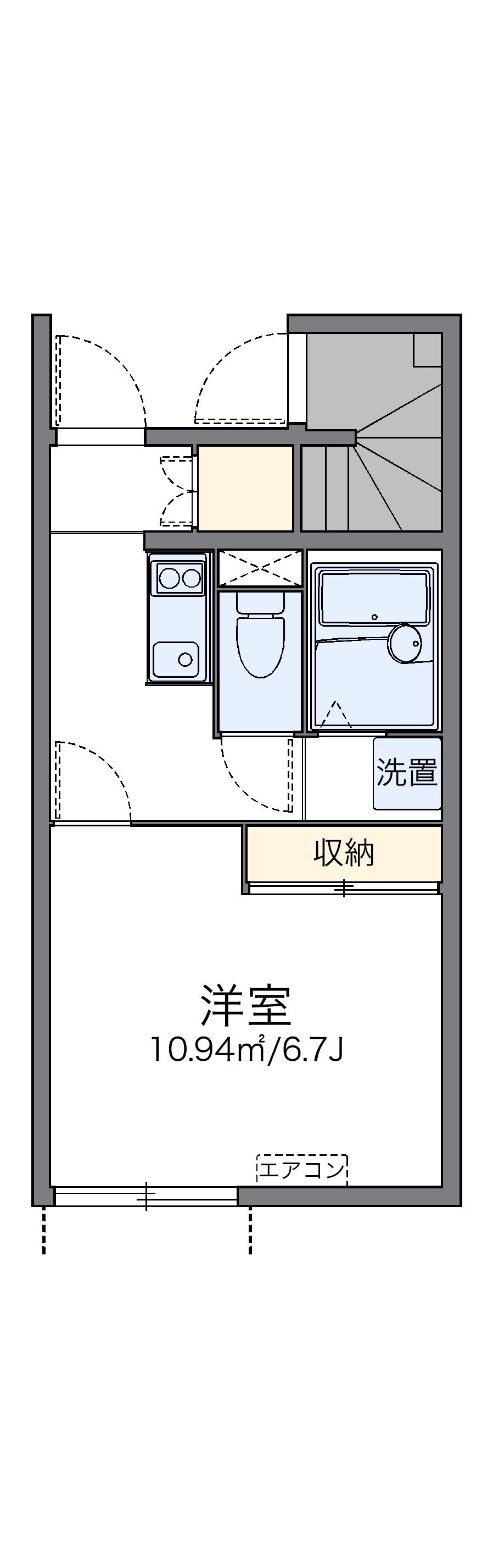 レオネクスト上南三(1K/1階)の間取り写真