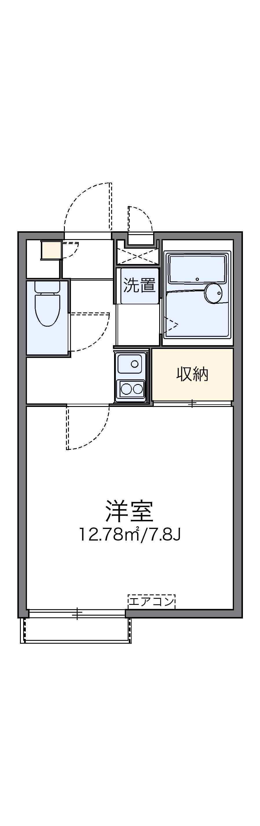 レオパレス丹後(1K/2階)の間取り写真