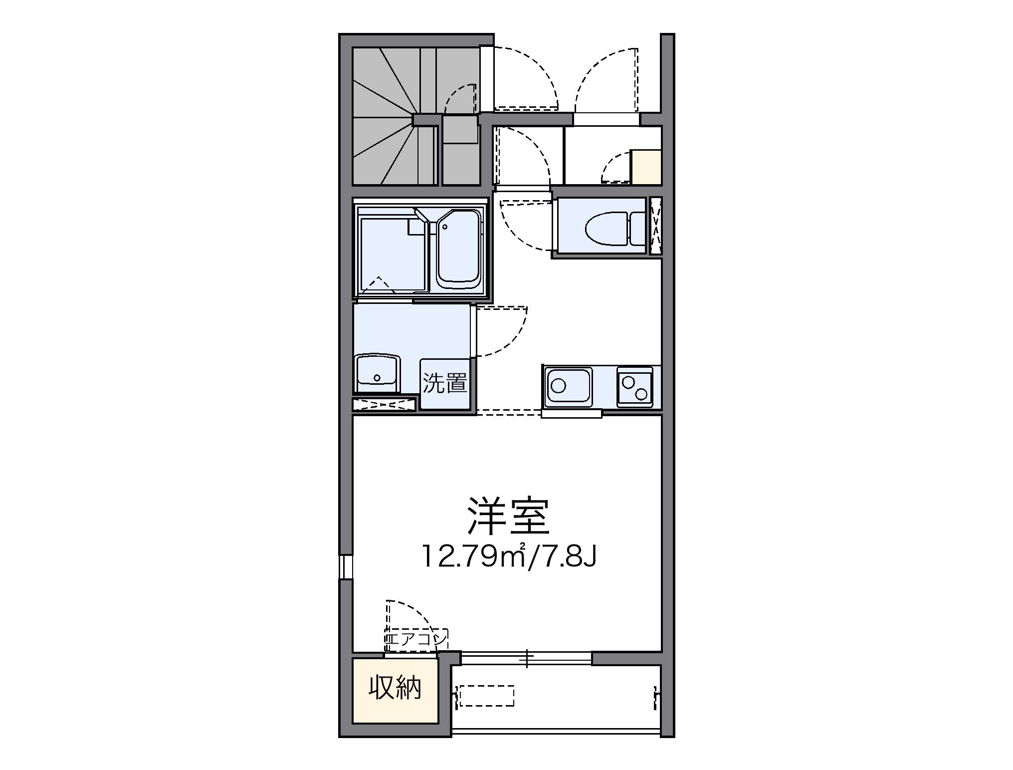 レオネクストENISHI(1K/1階)の間取り写真