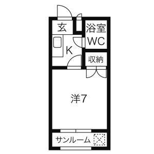 新清洲クラウンビル(1K/2階)の間取り写真