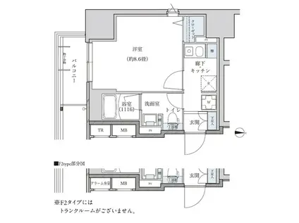 パークアクシス新栄(1K/4階)の間取り写真
