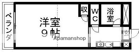 ヤングビレッジMAKI(1K/4階)の間取り写真