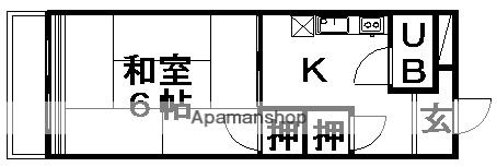 和合カレッジハイツ(1K/3階)の間取り写真
