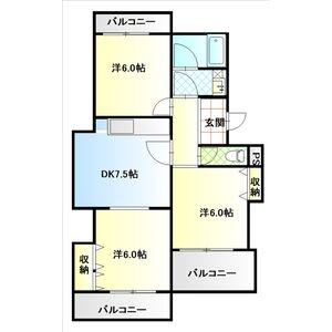 サンファミリア長久手Ⅰ(3DK/2階)の間取り写真
