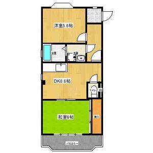 鈴の木ハイツC(2DK/3階)の間取り写真